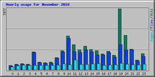 Hourly usage for November 2018