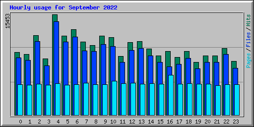 Hourly usage for September 2022