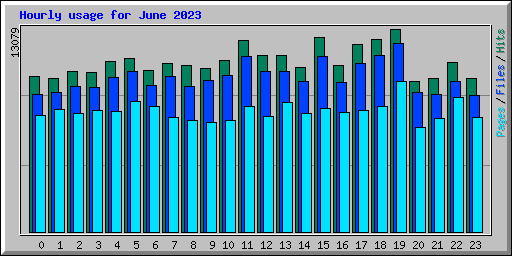 Hourly usage for June 2023