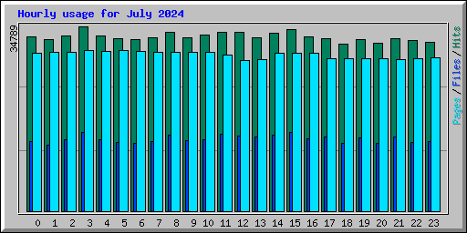 Hourly usage for July 2024