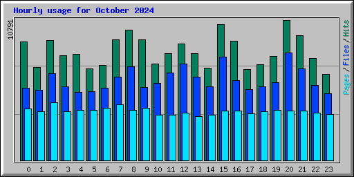 Hourly usage for October 2024
